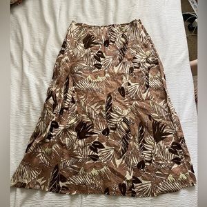 Vintage Tropical Midi Skirt